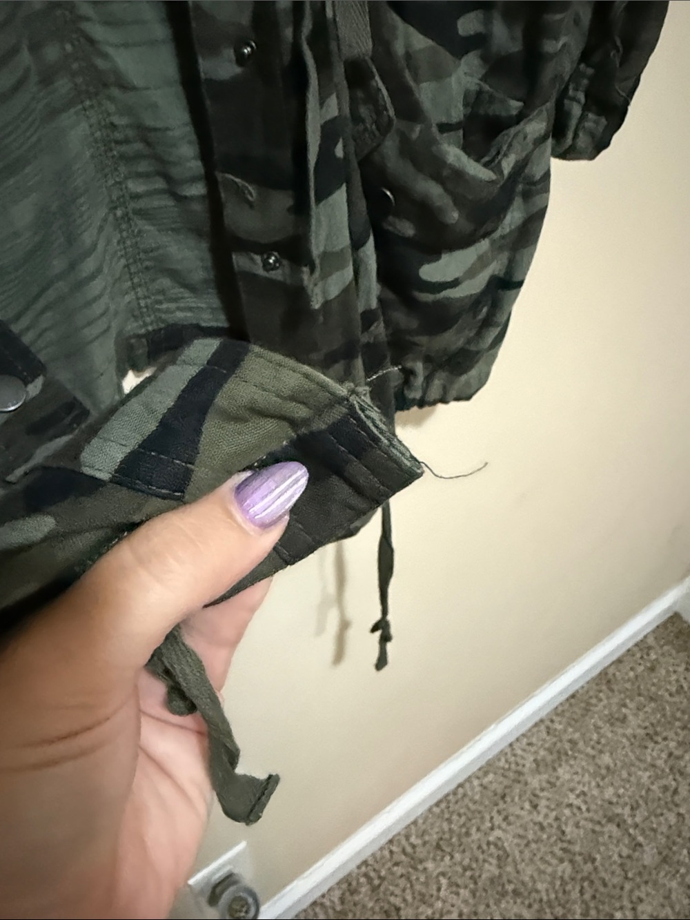 torrid Green Camo Drawstring Utility Jacket - Picture 3 of 4
